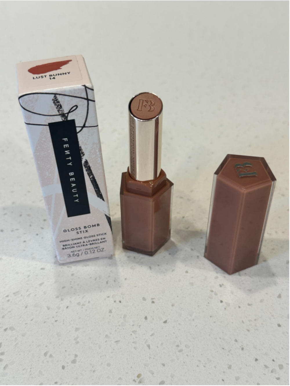 Fenty Beauty Gloss Bomb Stix High-Shine Lip Gloss Stick Lust Bunny 14 0.12oz